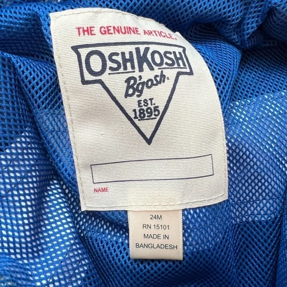 OshKosh B’Gosh Blue Boys Wind Breaker Size 24 Months